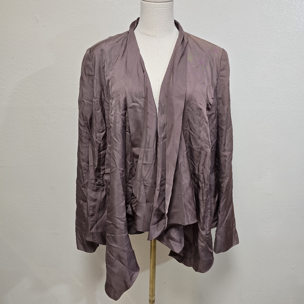 Escada Light Brown Cupro Designer Jacket Size 42/Large